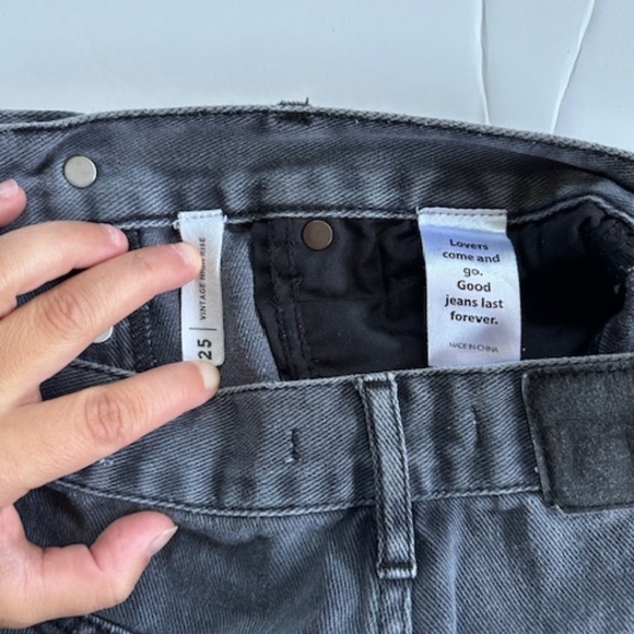 Pacsun black wash jean shorts size 25 - Picture 2 of 2